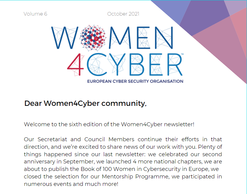 Women4Cyber Newsletter, vol 6